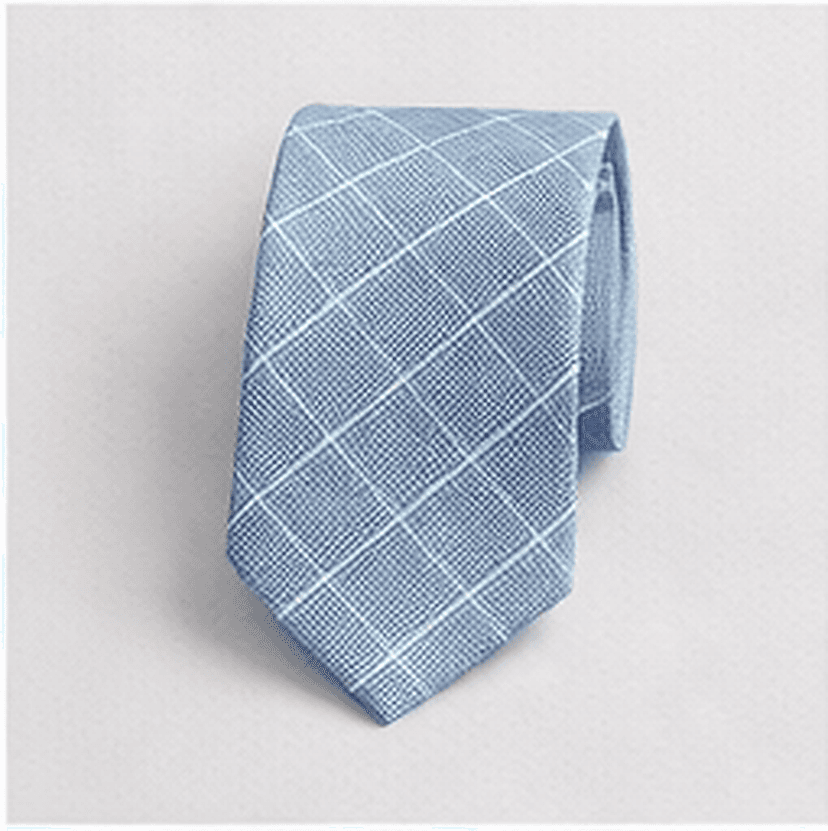 チェックネクタイ（ライトブルー）