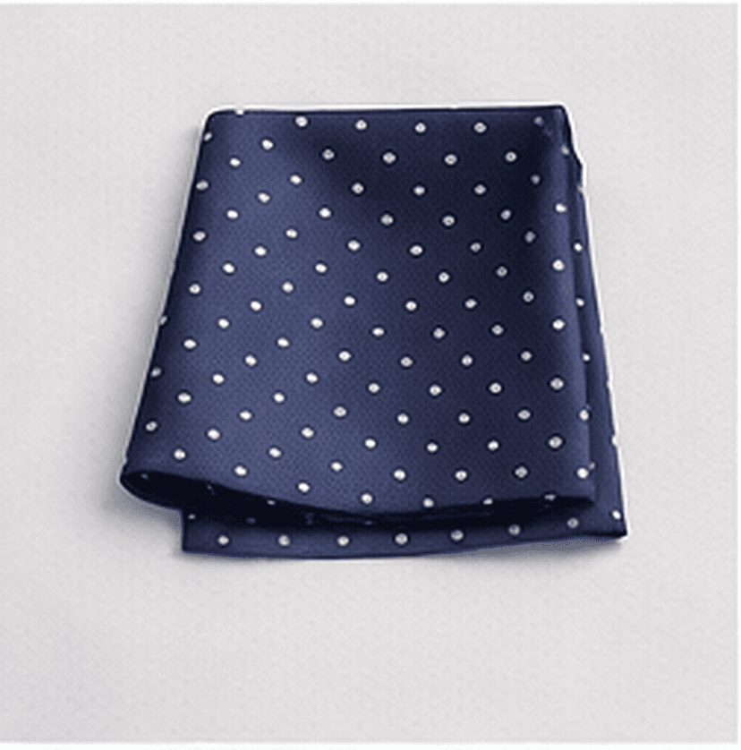 ドットポケットチーフ（ネイビー）