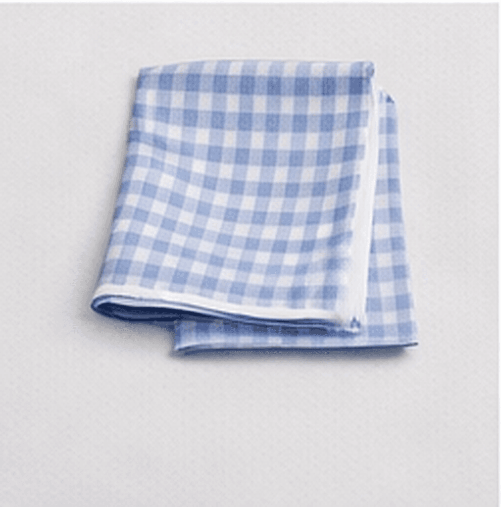 ギンガムポケットチーフ（ブルー）