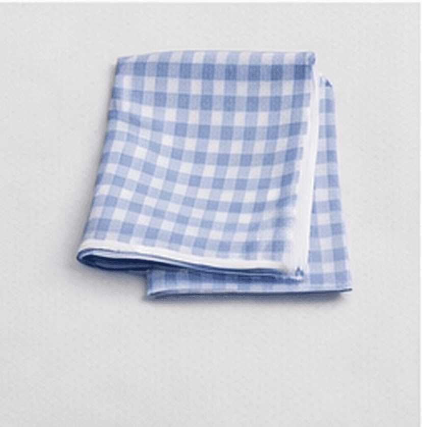 ギンガムポケットチーフ（ブルー）